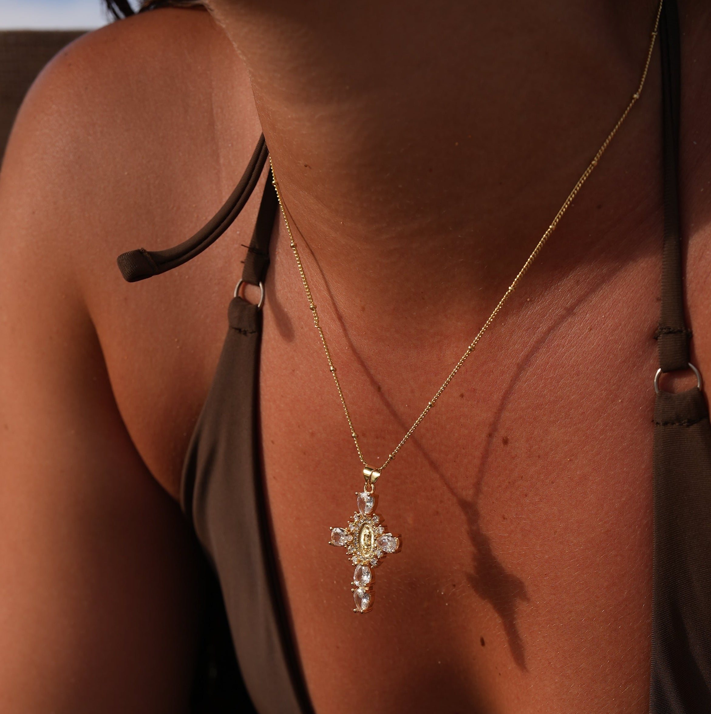 Valerie® Virgin Mary Cross Pendants