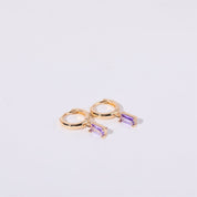 Bella Birthstone Huggies Earrings