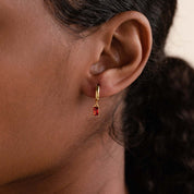 Bella Birthstone Huggies Earrings
