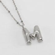 Bubble Letter Initial Necklace