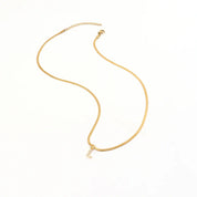 Melly® Diamond Initial Herringbone Necklace