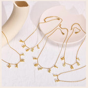 Shelly Crystal Initial Custom Necklace