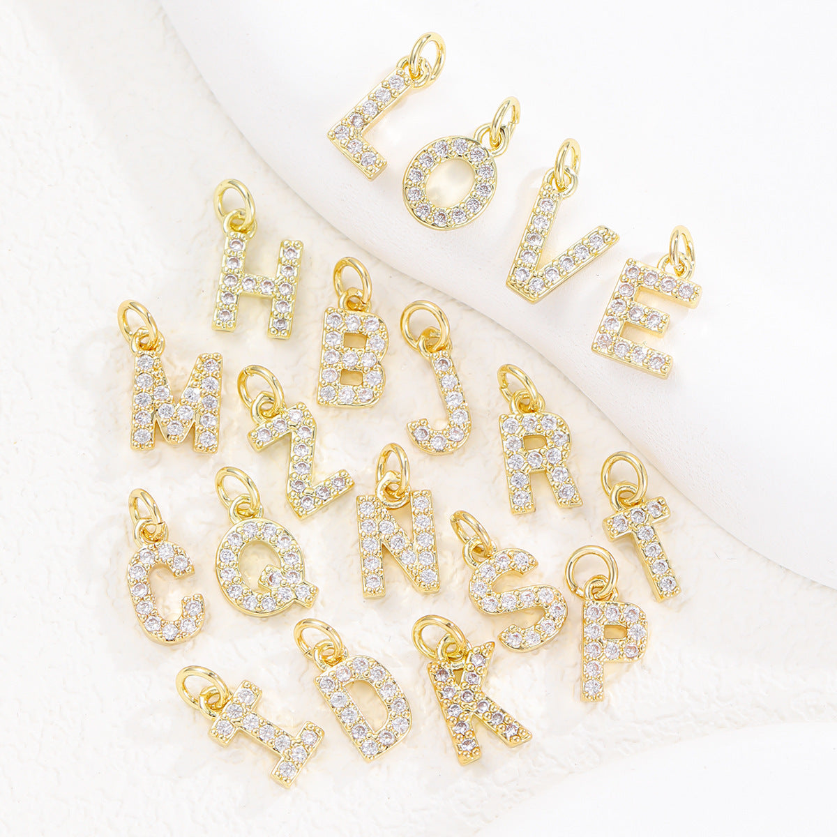 Shelly Crystal Initial Custom Necklace