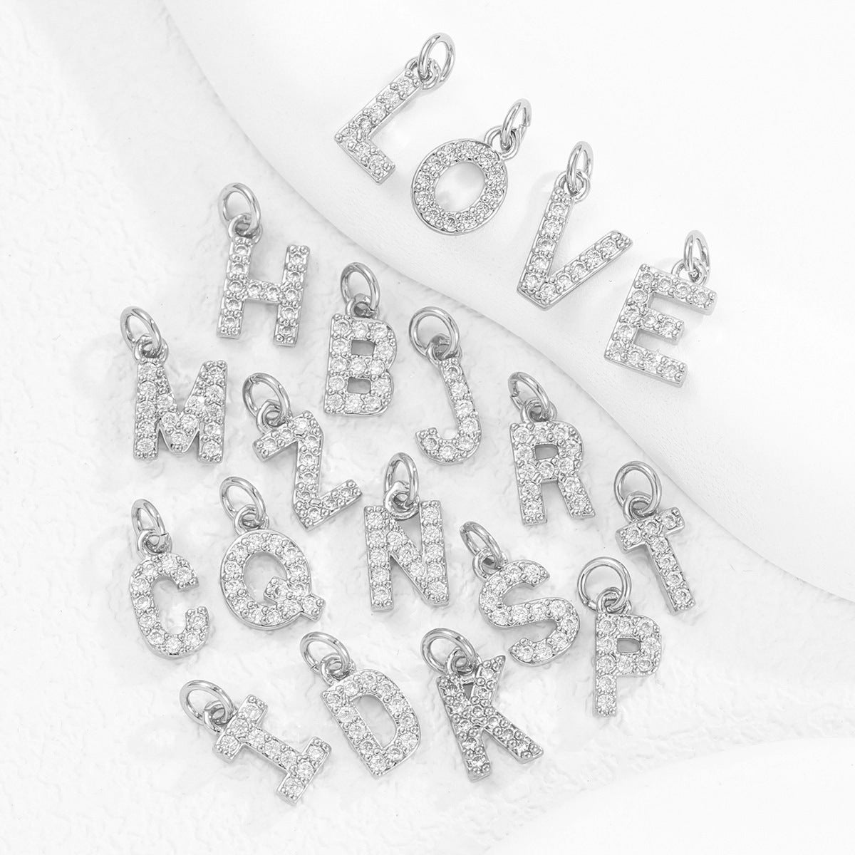 Shelly Crystal Initial Custom Necklace