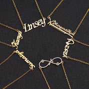 Shelly Crystal Name Custom Font Necklace