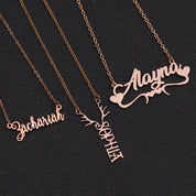 Shelly Crystal Name Custom Font Necklace