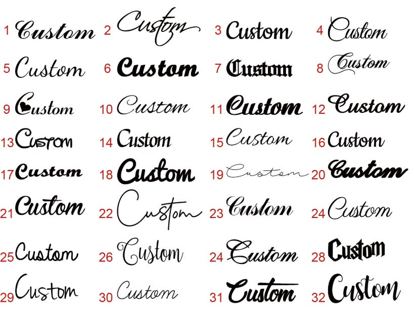 Shelly Crystal Name Custom Font Necklace