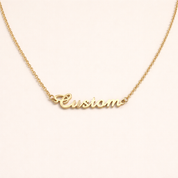 Shelly Crystal Name Custom Font Necklace